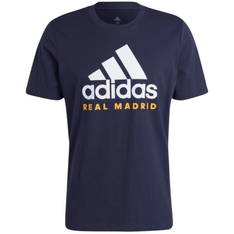 Koszulka męska adidas Real Madrid DNA Graphic Tee granatowa HY0613 Koszulka męska adidas Real Madrid DNA Graphic Tee granatowa HY0613
