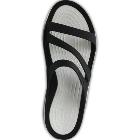 Klapki damskie Crocs Swiftwater Sandal W czarno-białe 203998 066 Klapki damskie Crocs Swiftwater Sandal W czarno-białe 203998 066