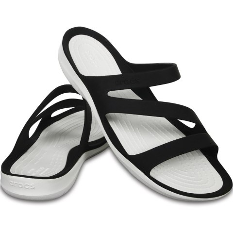 Klapki damskie Crocs Swiftwater Sandal W czarno-białe 203998 066 Klapki damskie Crocs Swiftwater Sandal W czarno-białe 203998 066