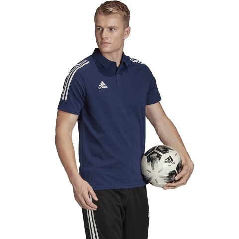 Koszulka męska adidas Condivo 20 Polo granatowo-biała ED9245 Koszulka męska adidas Condivo 20 Polo granatowo-biała ED9245