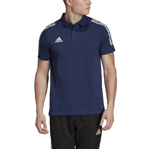 Koszulka męska adidas Condivo 20 Polo granatowo-biała ED9245 Koszulka męska adidas Condivo 20 Polo granatowo-biała ED9245