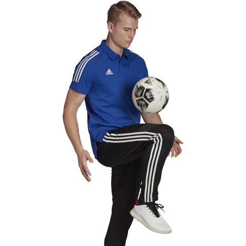 Koszulka męska adidas Condivo 20 Polo niebiesko-biała ED9237 Koszulka męska adidas Condivo 20 Polo niebiesko-biała ED9237