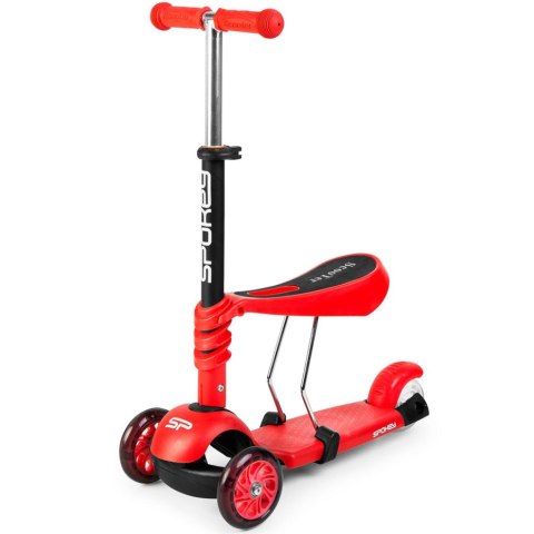 Hulajnoga Spokey Tripla 3w1 czerwona 927100 Hulajnoga Spokey Tripla 3w1 czerwona 927100