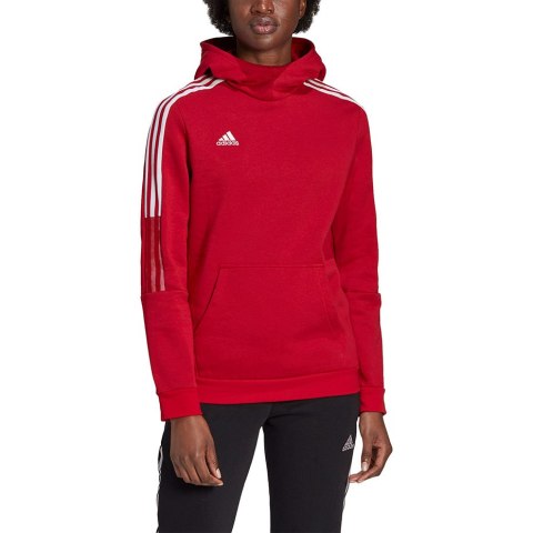 Bluza damska adidas Tiro 21 Sweat Hoody czerwona GM7327 Bluza damska adidas Tiro 21 Sweat Hoody czerwona GM7327