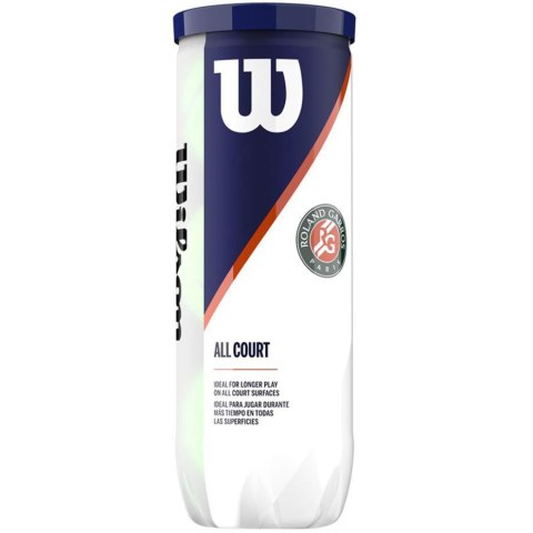 Piłki do tenisa ziemnego Wilson Roland Garros All Court 3 szt. żółte WRT126400 Piłki do tenisa ziemnego Wilson Roland Garros All Court 3 szt. żółte WRT126400