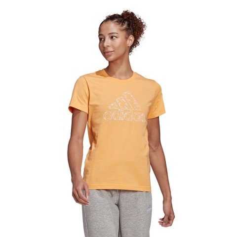 Koszulka damska adidas Outlined Floral Graphic T-Shirt żółta GL1030 Koszulka damska adidas Outlined Floral Graphic T-Shirt żółta GL1030