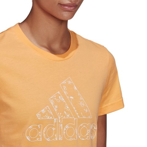 Koszulka damska adidas Outlined Floral Graphic T-Shirt żółta GL1030 Koszulka damska adidas Outlined Floral Graphic T-Shirt żółta GL1030
