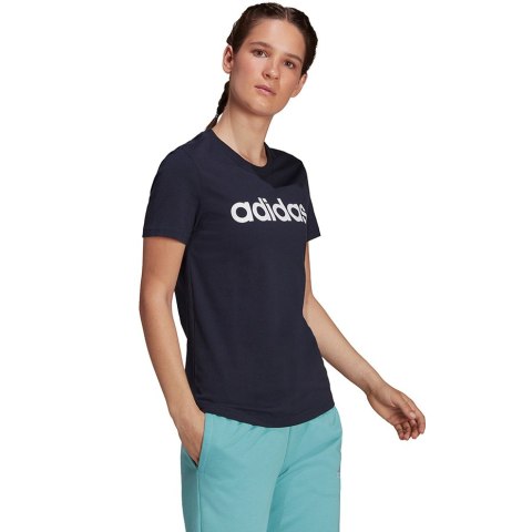 Koszulka damska adidas Essentials Slim Logo granatowa H07833 Koszulka damska adidas Essentials Slim Logo granatowa H07833