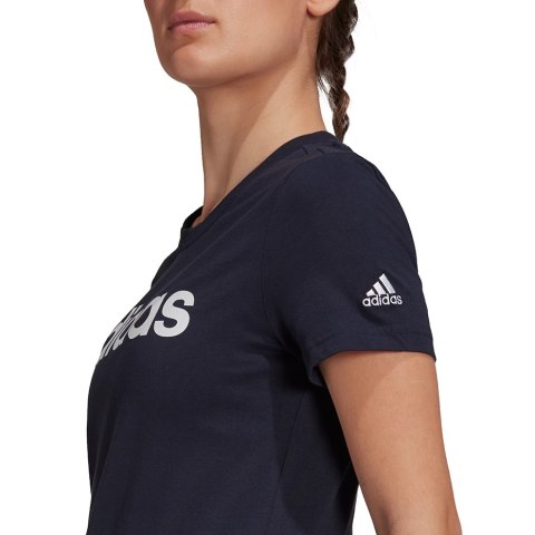 Koszulka damska adidas Essentials Slim Logo granatowa H07833 Koszulka damska adidas Essentials Slim Logo granatowa H07833