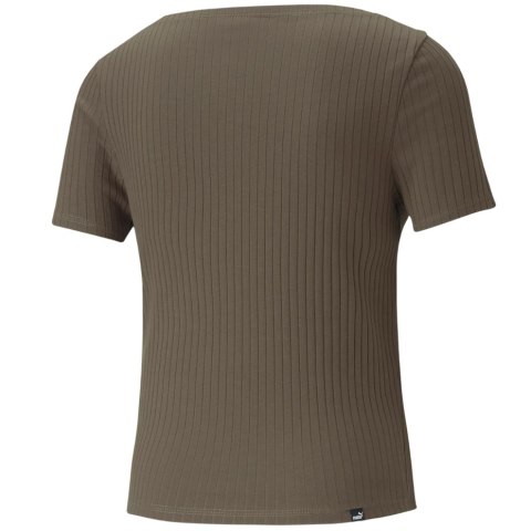 Koszulka damska Puma HER Ribbed Slim Tee Grape Leaf khaki 531917 44 Koszulka damska Puma HER Ribbed Slim Tee Grape Leaf khaki 531917 44