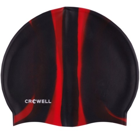 Czepek pływacki silikonowy Crowell Multi Flame czarno-czerwony kol.02 Czepek pływacki silikonowy Crowell Multi Flame czarno-czerwony kol.02