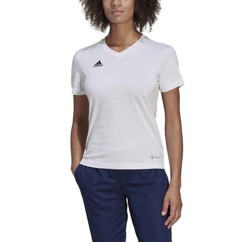 Koszulka damska adidas Entrada 22 Tee biała HC0442 Koszulka damska adidas Entrada 22 Tee biała HC0442