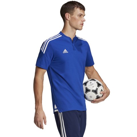 Koszulka męska adidas Condivo 22 Polo niebieska HG6307 Koszulka męska adidas Condivo 22 Polo niebieska HG6307