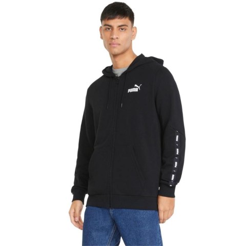 Bluza męska Puma ESS+ Tape Full-Zip Hoodie TR czarna 848768 01 Bluza męska Puma ESS+ Tape Full-Zip Hoodie TR czarna 848768 01