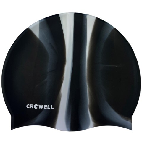 Czepek pływacki silikonowy Crowell Multi Flame czarno-szary kol.11 Czepek pływacki silikonowy Crowell Multi Flame czarno-szary kol.11
