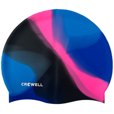 Czepek pływacki silikonowy Crowell Multi Flame niebiesko-różowo-czarny kol.17 Czepek pływacki silikonowy Crowell Multi Flame niebiesko-różowo-czarny kol.17