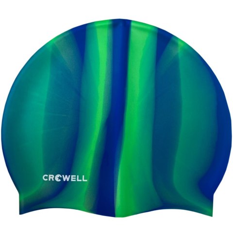 Czepek pływacki silikonowy Crowell Multi Flame niebiesko-zielony kol.12 Czepek pływacki silikonowy Crowell Multi Flame niebiesko-zielony kol.12