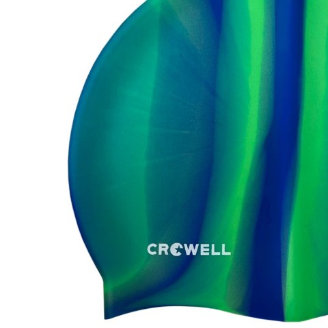 Czepek pływacki silikonowy Crowell Multi Flame niebiesko-zielony kol.12 Czepek pływacki silikonowy Crowell Multi Flame niebiesko-zielony kol.12
