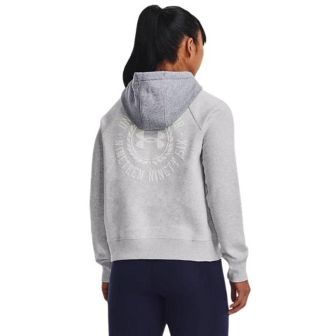Bluza damska Under Armour Rival Fleece CB Hoodie szara 1373031 014 Bluza damska Under Armour Rival Fleece CB Hoodie szara 1373031 014