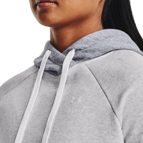 Bluza damska Under Armour Rival Fleece CB Hoodie szara 1373031 014 Bluza damska Under Armour Rival Fleece CB Hoodie szara 1373031 014