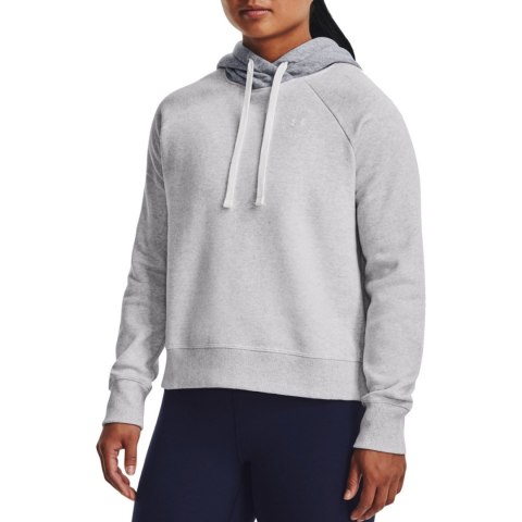 Bluza damska Under Armour Rival Fleece CB Hoodie szara 1373031 014 Bluza damska Under Armour Rival Fleece CB Hoodie szara 1373031 014