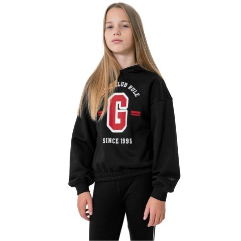 Bluza dla dziewczynki 4F głęboka czerń HJZ22 JBLD004 20S Bluza dla dziewczynki 4F głęboka czerń HJZ22 JBLD004 20S