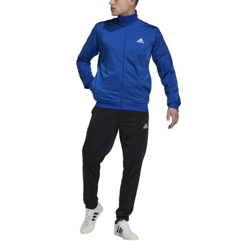 Dres męski adidas Primegreen Essentials Small Logo niebiesko-czarny HE1882 Dres męski adidas Primegreen Essentials Small Logo niebiesko-czarny HE1882
