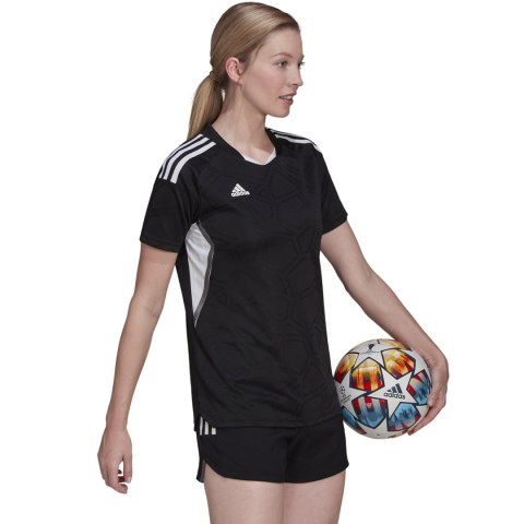 Koszulka damska adidas Condivo 22 Match Day czarno-biała HA3541 Koszulka damska adidas Condivo 22 Match Day czarno-biała HA3541