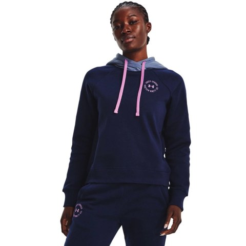 Bluza damska Under Armour Rival Fleece CB Hoodie granatowa 1373031 410 Bluza damska Under Armour Rival Fleece CB Hoodie granatowa 1373031 410