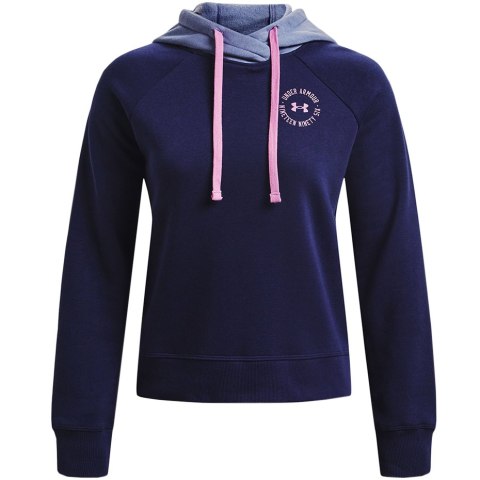 Bluza damska Under Armour Rival Fleece CB Hoodie granatowa 1373031 410 Bluza damska Under Armour Rival Fleece CB Hoodie granatowa 1373031 410