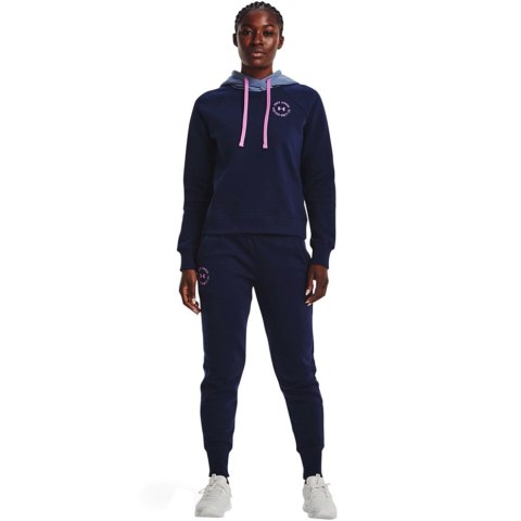 Bluza damska Under Armour Rival Fleece CB Hoodie granatowa 1373031 410 Bluza damska Under Armour Rival Fleece CB Hoodie granatowa 1373031 410