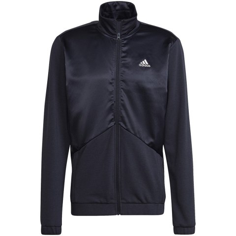 Dres męski adidas Satin French Terry Track Suit granatowy HI5396 Dres męski adidas Satin French Terry Track Suit granatowy HI5396