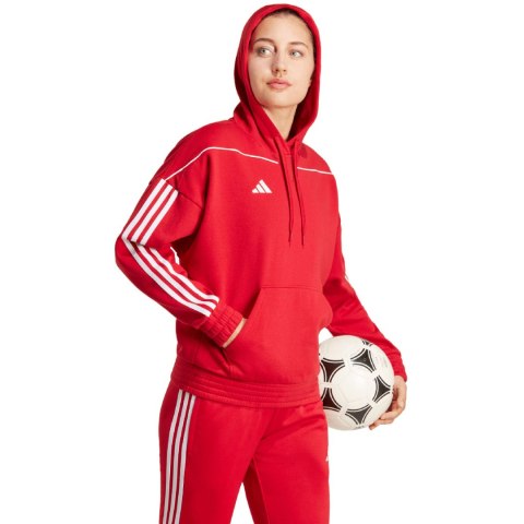 Bluza damska adidas Tiro 23 League Sweat Hoodie czerwona HS7234 Bluza damska adidas Tiro 23 League Sweat Hoodie czerwona HS7234