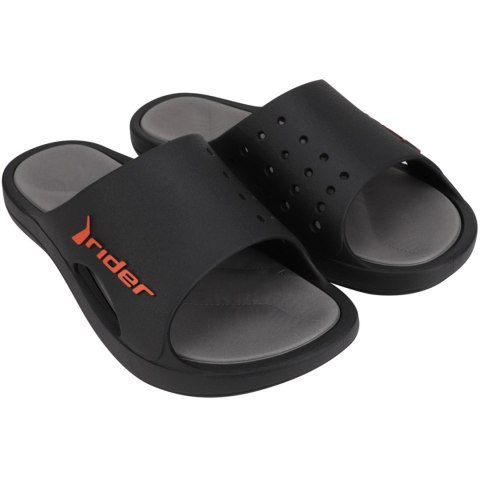 Klapki męskie Rider Bay XII AD czarno-szare 83323-AE874 Klapki męskie Rider Bay XII AD czarno-szare 83323-AE874