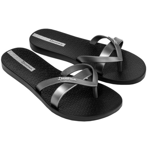 Klapki damskie Ipanema Kirei Fem czarno-srebrne 81805-24145 Klapki damskie Ipanema Kirei Fem czarno-srebrne 81805-24145