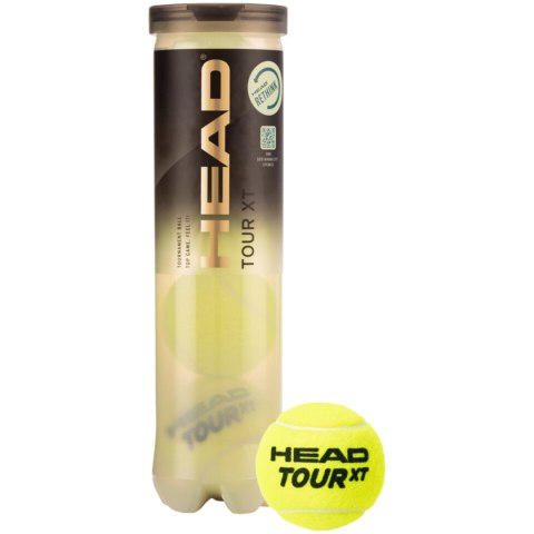 Piłki do tenisa ziemnego Head Tour XT 4 szt. żółte 570824 Piłki do tenisa ziemnego Head Tour XT 4 szt. żółte 570824