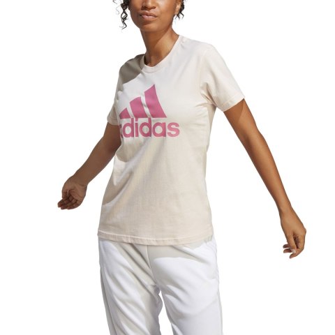 Koszulka damska adidas Loungewear Essentials Logo Tee kremowa IB9455 Koszulka damska adidas Loungewear Essentials Logo Tee kremowa IB9455