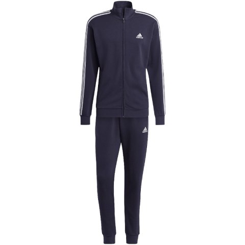 Dres męski adidas Basic 3-Stripes French Terry granatowy IC6765 Dres męski adidas Basic 3-Stripes French Terry granatowy IC6765
