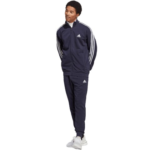 Dres męski adidas Basic 3-Stripes French Terry granatowy IC6765 Dres męski adidas Basic 3-Stripes French Terry granatowy IC6765