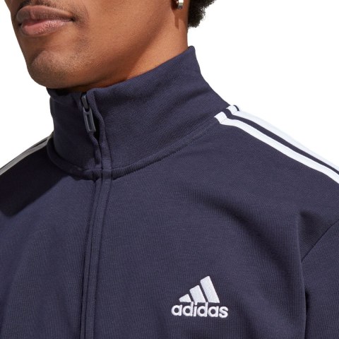 Dres męski adidas Basic 3-Stripes French Terry granatowy IC6765 Dres męski adidas Basic 3-Stripes French Terry granatowy IC6765
