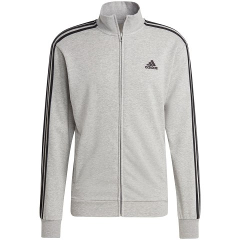 Dres męski adidas Basic 3-Stripes French Terry szaro-czarny IC6748 Dres męski adidas Basic 3-Stripes French Terry szaro-czarny IC6748