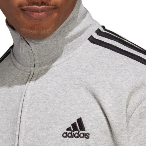 Dres męski adidas Basic 3-Stripes French Terry szaro-czarny IC6748 Dres męski adidas Basic 3-Stripes French Terry szaro-czarny IC6748