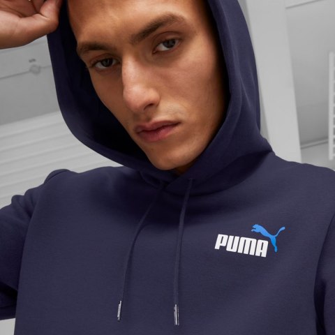 Bluza męska Puma ESS+ 2 Col Small Logo Hoodie FL granatowa 674471 06 Bluza męska Puma ESS+ 2 Col Small Logo Hoodie FL granatowa 674471 06