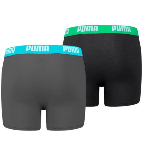 Bokserki dla dzieci Puma Basic Boxer 2P czarne, szare 935454 01 Bokserki dla dzieci Puma Basic Boxer 2P czarne, szare 935454 01