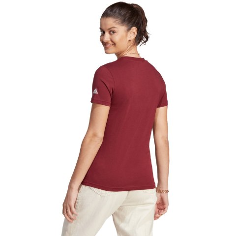 Koszulka damska adidas Loungewear Essentials Slim Logo Tee bordowa IM2829 Koszulka damska adidas Loungewear Essentials Slim Logo Tee bordowa IM2829