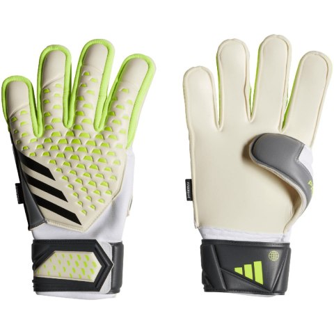 Rękawice bramkarskie adidas Predator Match Fingersave biało-zielone IA0877 Rękawice bramkarskie adidas Predator Match Fingersave biało-zielone IA0877
