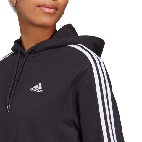 Bluza damska adidas Essentials 3-Stripes French Terry Crop Hoodie czarna IC8767 Bluza damska adidas Essentials 3-Stripes French Terry Crop Hoodie czarna IC8767