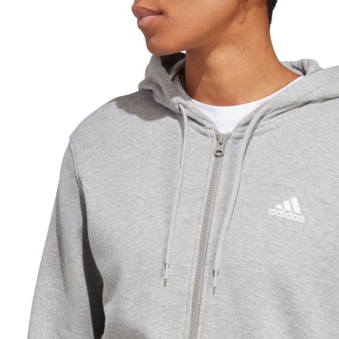 Bluza damska adidas Essentials Linear Full-Zip French Terry Hoodie szara IC6866 Bluza damska adidas Essentials Linear Full-Zip French Terry Hoodie szara IC6866