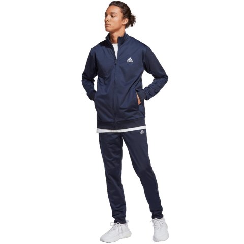Dres męski adidas Linear Logo Tricot Track Suit granatowy HZ2219 Dres męski adidas Linear Logo Tricot Track Suit granatowy HZ2219