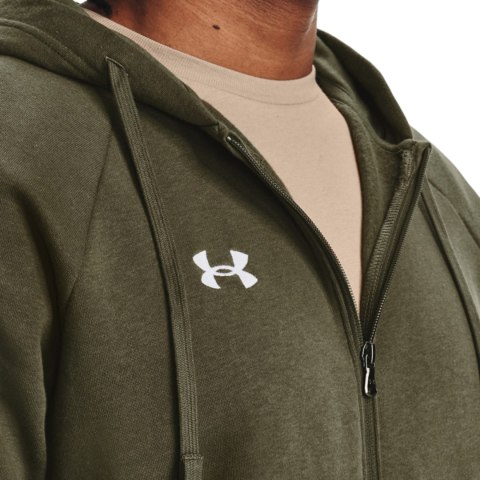 Bluza męska Under Armour Rival Fleece FZ Hoodie khaki 1379767 390 Bluza męska Under Armour Rival Fleece FZ Hoodie khaki 1379767 390